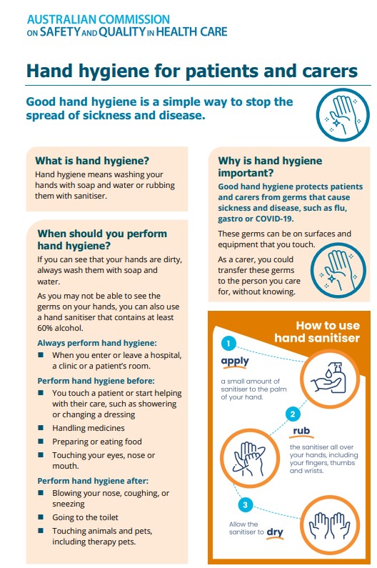 World hand hygiene day patients and carers