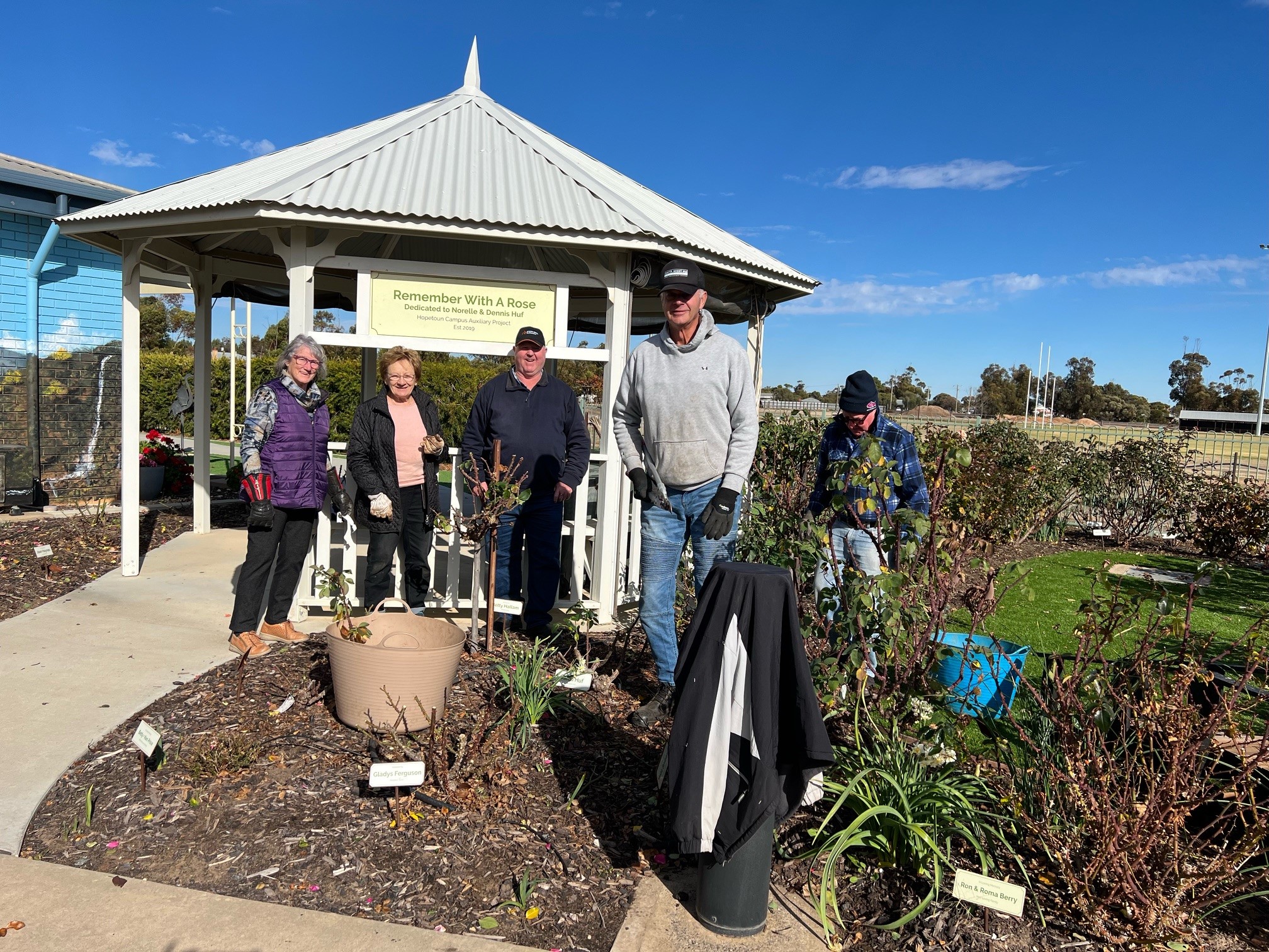 Hopetoun rose garden pruning