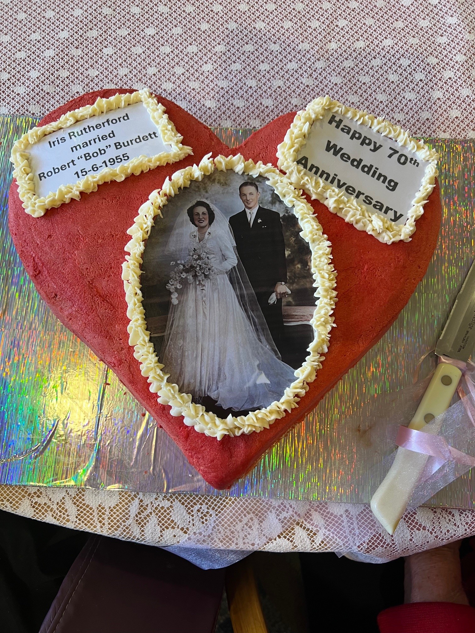 Bob and Iris Burdett th anniversary