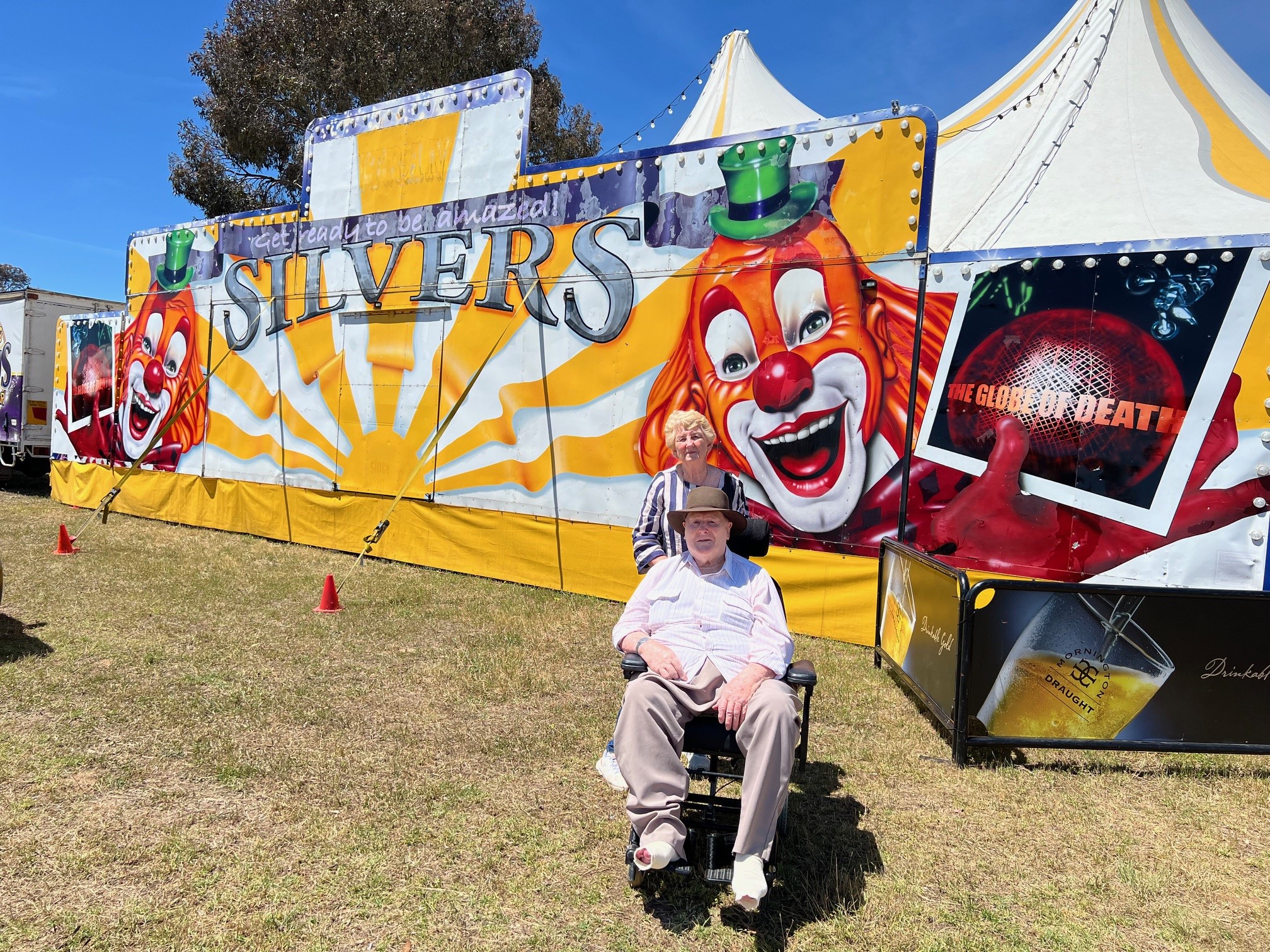 Frank White silvers circus with Claire