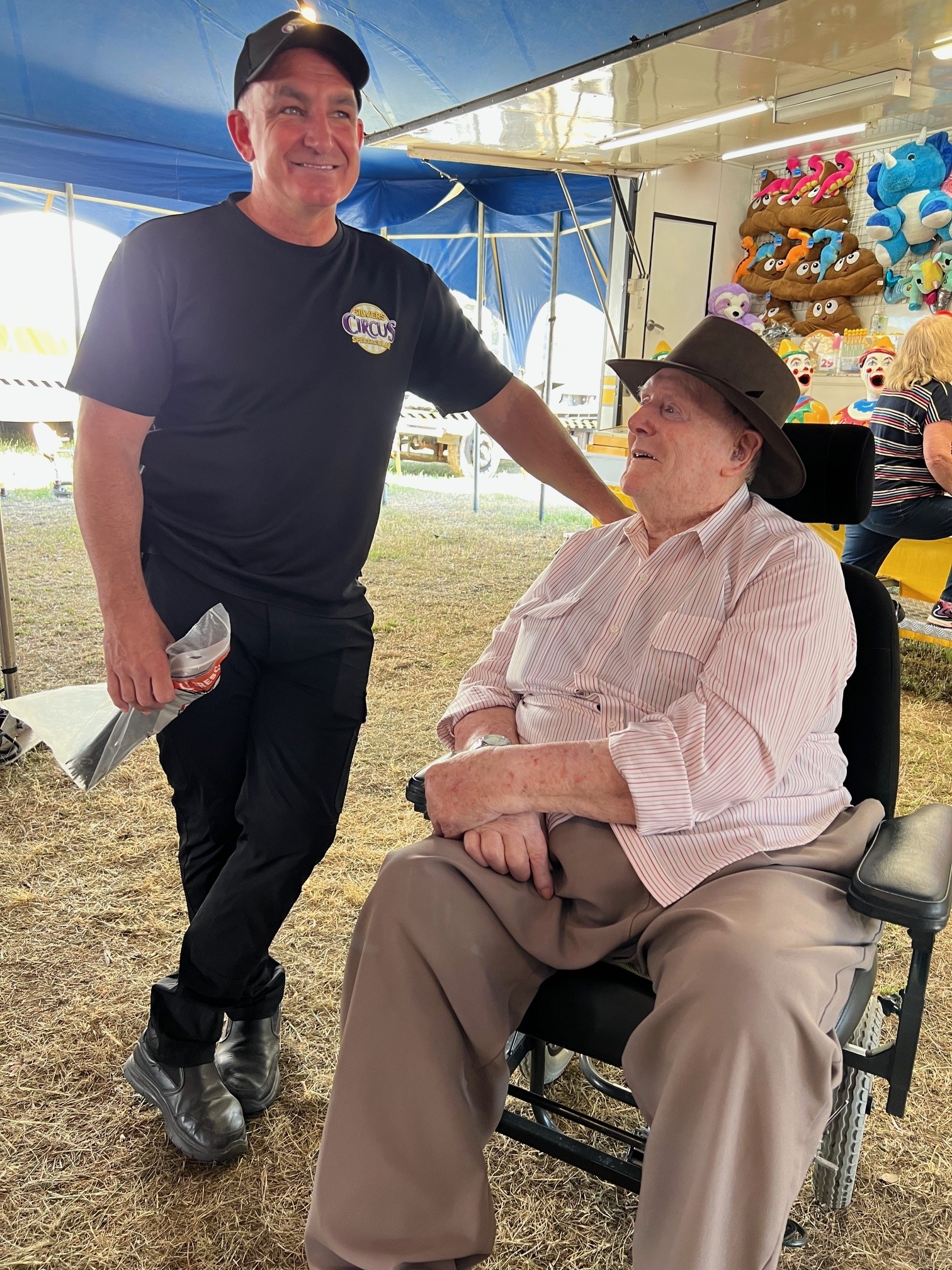 Frank White silvers circus with Dominic