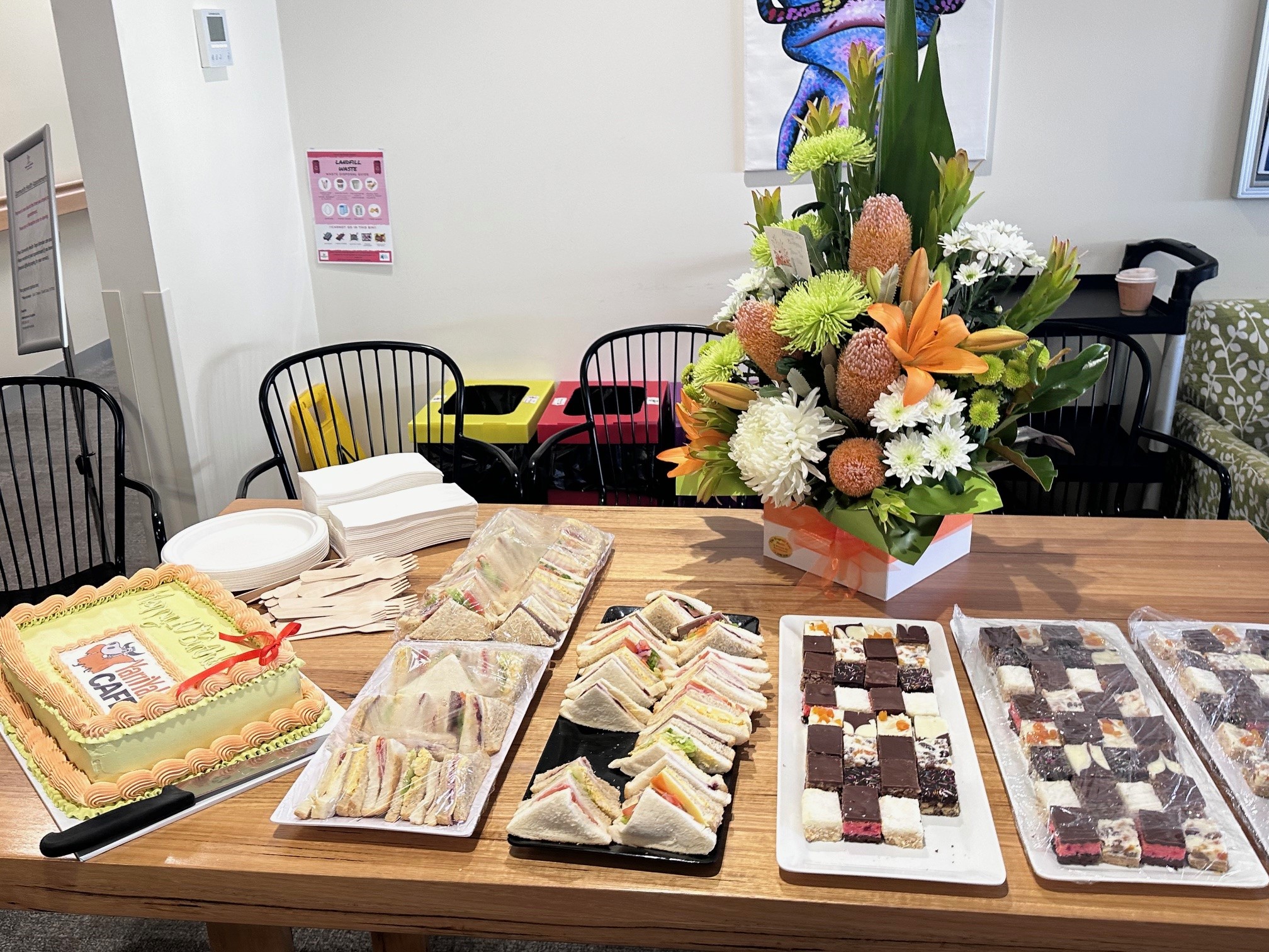 YY Cafe th birthday food